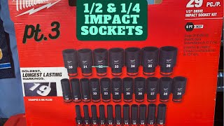 Pt.3 Milwaukee 1/2 & 1/4 Impact Socket Sets