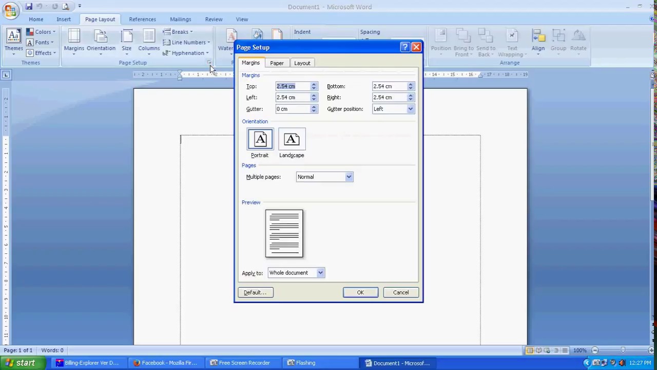 Ukuran Kertas A4 Di Word