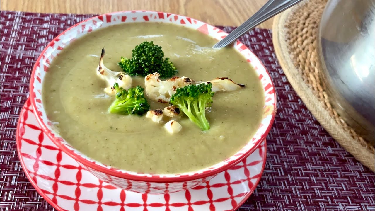 SOUPE  De BROCOLIS, CHOU-FLEUR et POIREAUX SIMPLE et HEALTHY