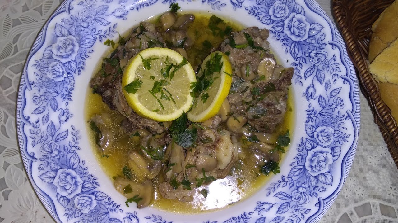 شطيطحة لحم بيضاء بالشومبينيو طبق يوالم للافراح و روعة في مذاق