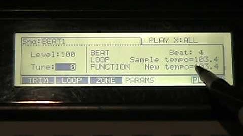 AKAI MPC2000XL Editing Samples: Tempo and Tuning