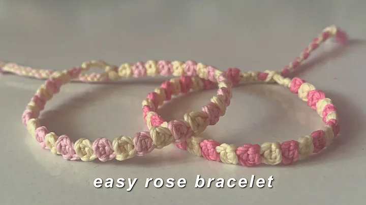 How to make easy rose bracelet || yarnivora