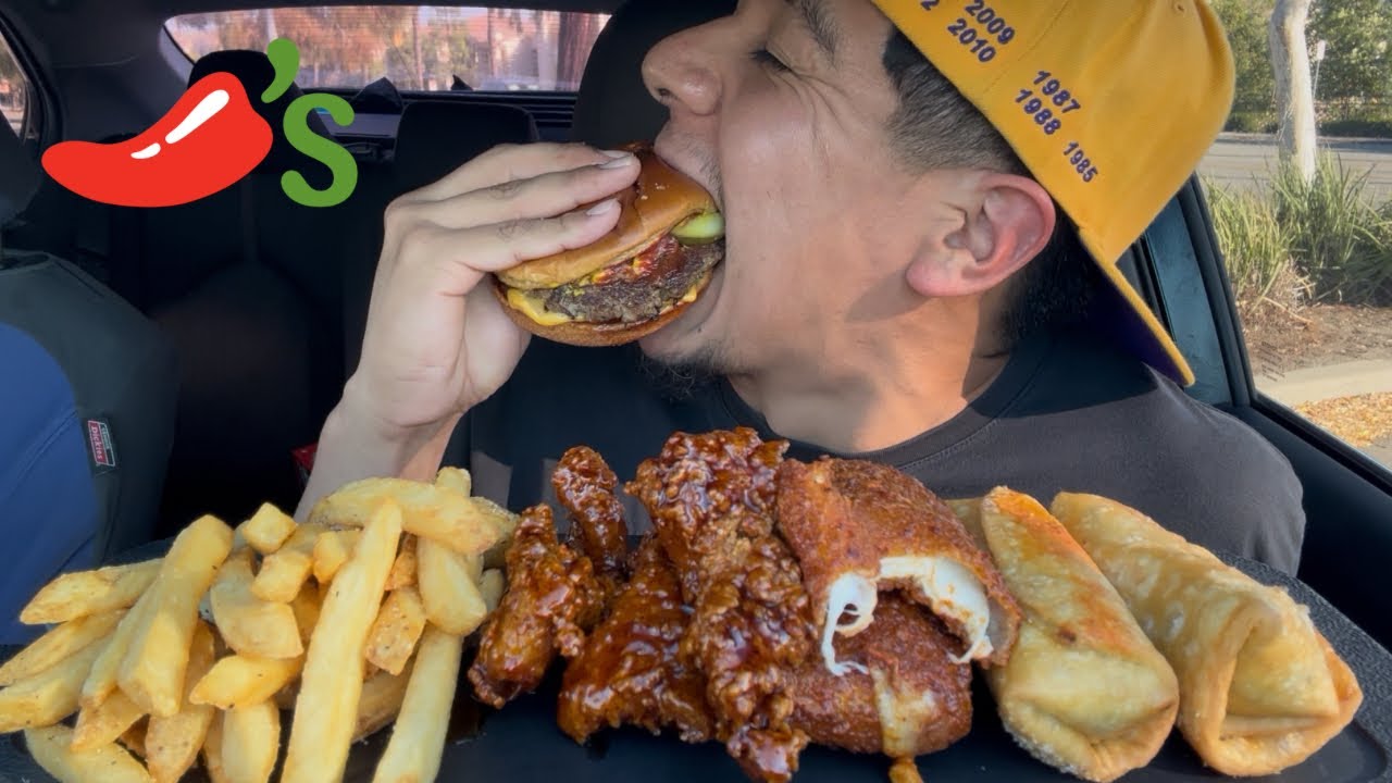 Chilis Triple Dipper + The Big QP Burger Mukbang