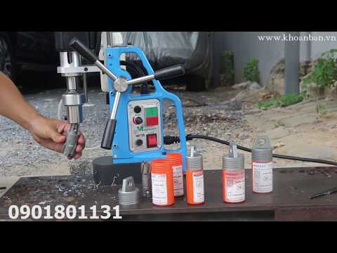 Video Tốc độ khoan của máy khoan từ có ta rô MDT55 - youtube