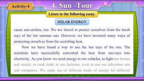 ધોરણ-8 ॥ વિષય- અંગ્રેજી || Unit-4. Sun-Tour || Activity-7 Video || Std-8 || Sem-1.