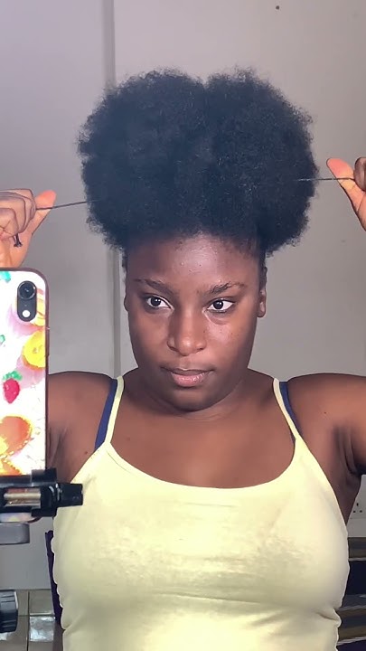 Easiest way to style a high puff #hairstyle #naturalhairstyling # ...