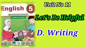 5th Class English| Unit No11| Let
