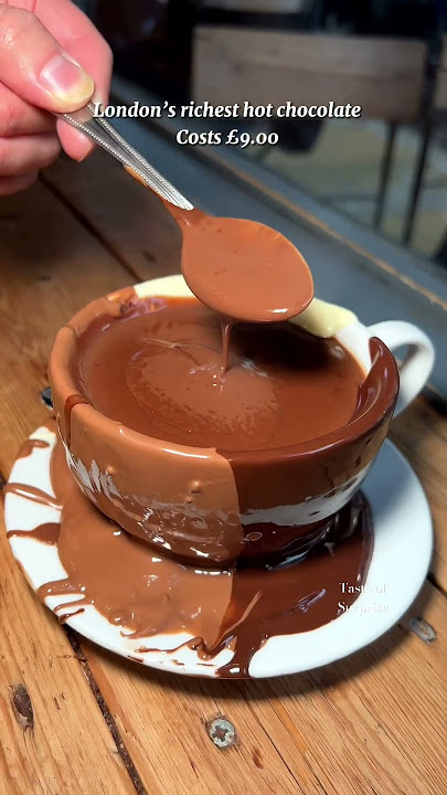 Italian Bear Chocolate - London’s luxurious & richest hot chocolate costs £9! #hotchoco #fyp #foryou
