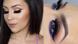 Peachy Purple eyeshadow tutorial & I hate my neighbor part 2