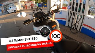 Sa porodicom na motoru - 14. QJ SRT 550 - Potrosnja goriva sa suvozacem na 100km