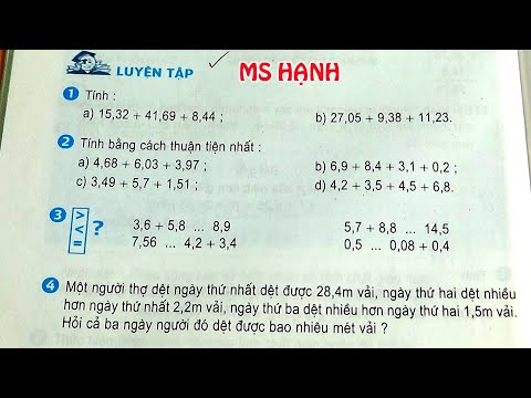 Video Toán Lớp 5 Trang 52 Sách Giáo Khoa: Luyện Tập #mshanh - YouTube