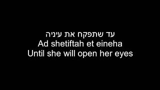 Video thumbnail of "Ein Li Eretz Acheret I have no other land EnglishHebrew Lyrics SubtitlesTEXT ONLY אין לי ארץ אחרת"