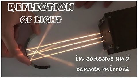 Video over lichtreflectie van concave versus convexe spiegels