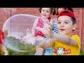 Baby shark bubbles - Kids play with bubbles to the song Baby Shark - Nursery Rhymes &amp; Kids Song