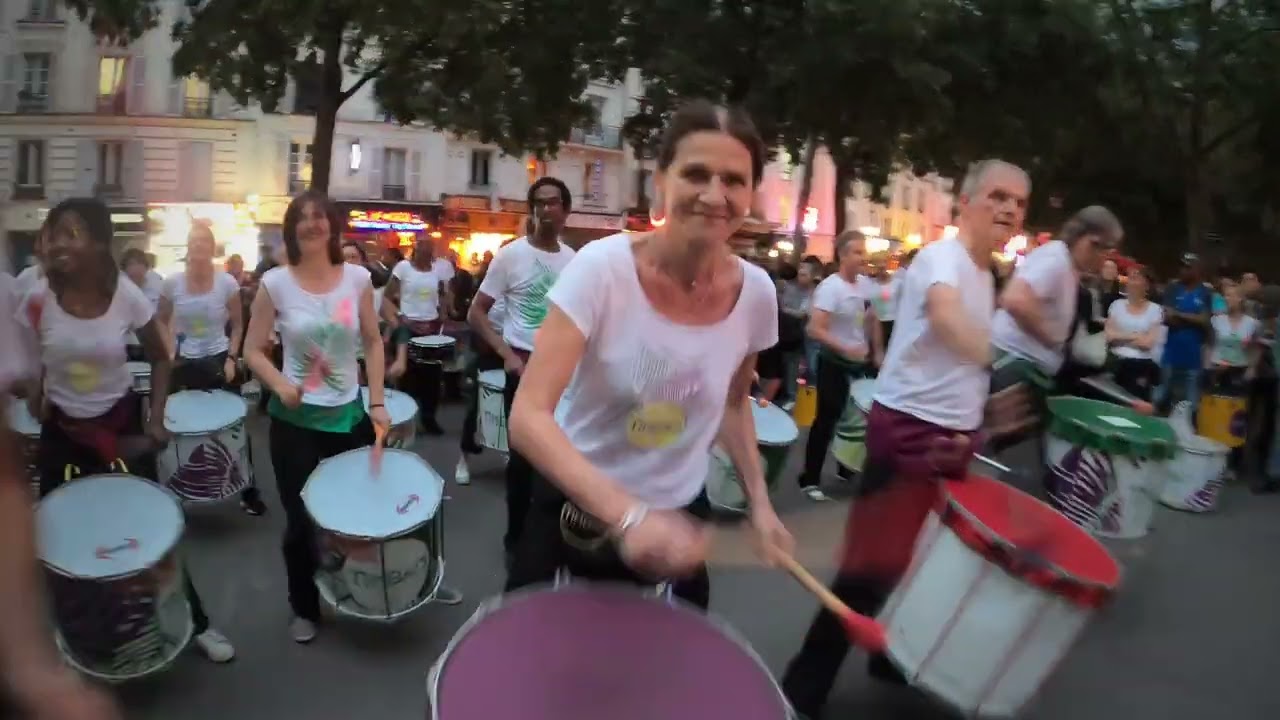 La Batucada de Timbao ultra dynamique à Paris à la fête de la musique 2024#drummer #drums #festival