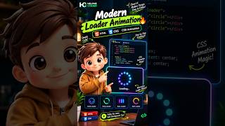 Modern Loader Animation 🔥 | HTML & CSS | Pure CSS Animation 💻✨ #shorts