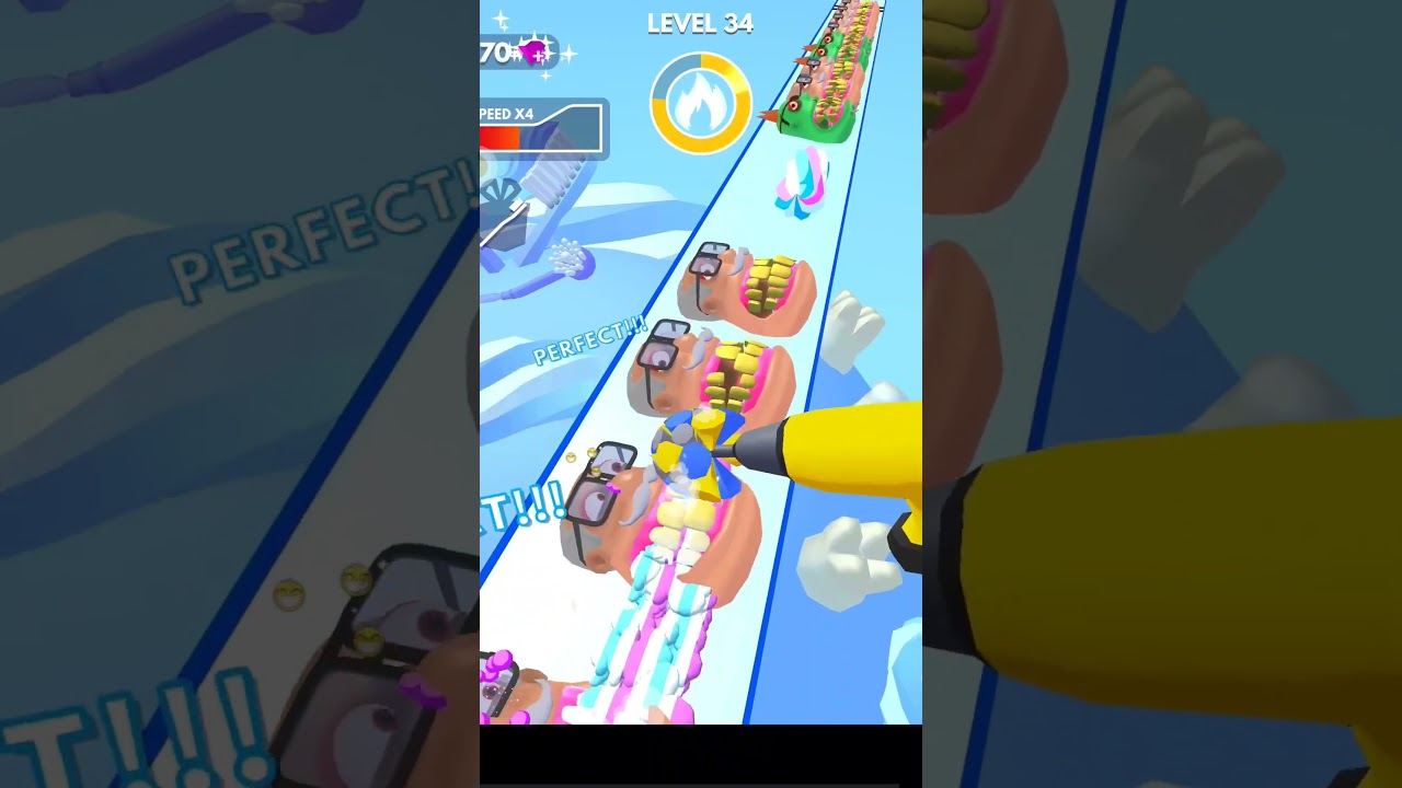 Teeth Runner Brush your teeth mobile gameplay 