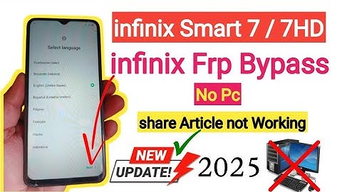 Infinix Smart 7 / 7HD FRP Bypass Without PC | New Update 2025 | 100% Working Trick