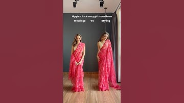 Hip pleat hack for saree draping