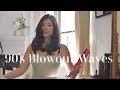 Salon Blowout At Home With A Straightener | 90’s Blowout Waves | Hair Tutorial Laura Marquez