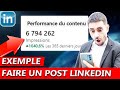 Faire un post sur linkedin en 2024 astuce exemple de publication copywriting