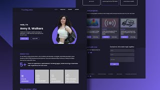 Build a Complete Personal Portfolio Website Using Only HTML And CSS | The Girl's portfolio Website