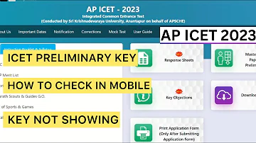 HOW TO CHECK AP ICET RESPONSE SHEET IN MOBILE | AP ICET ANSWER KEY 2023