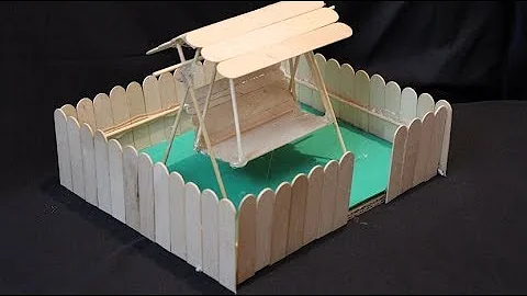 How to Make Popsicle Stick or IceCream Stick Miniature Swing or Jhula