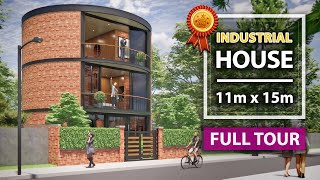 INDUSTRIAL STYLE “CYLINDRICAL” house  AMAZING!  11m x 15m [FULL VIRTUAL TOUR]