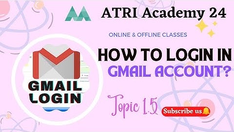 ATRI Academy 24: how to login in GMail account. #computercourse #classnotes #like #share #comment