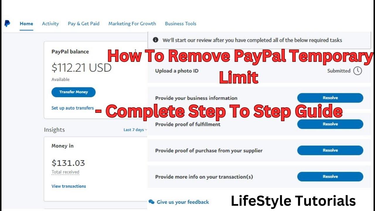 How To Remove PayPal Temporary Limit Complete Step To Step Guide