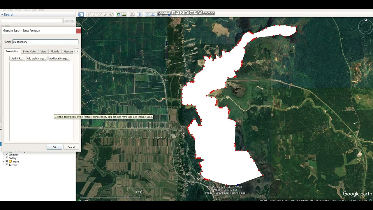 How to create a feature from Google Earth and convert to shapefile using QGIS, part 1