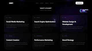 ORBIT Digital Marketing Website | Futuristic Web Design & Smooth UI Animations