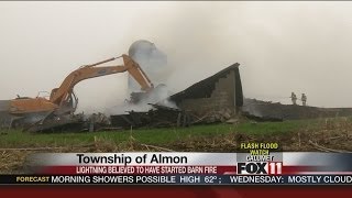 Lightning likely caused barn fire in Shawano County