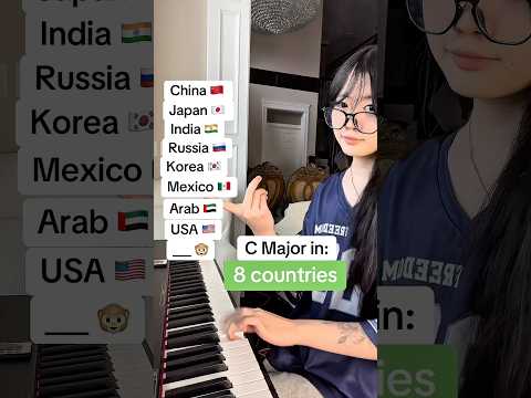 Cover C major in 8 countries 🌍#piano  #fyp #shorts #donnermusic #ouras300 #india #donnersales #usa #music
