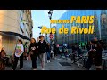 Walking paris  rue de rivoli france  4k walking tour paris rue de rivoli 2021 