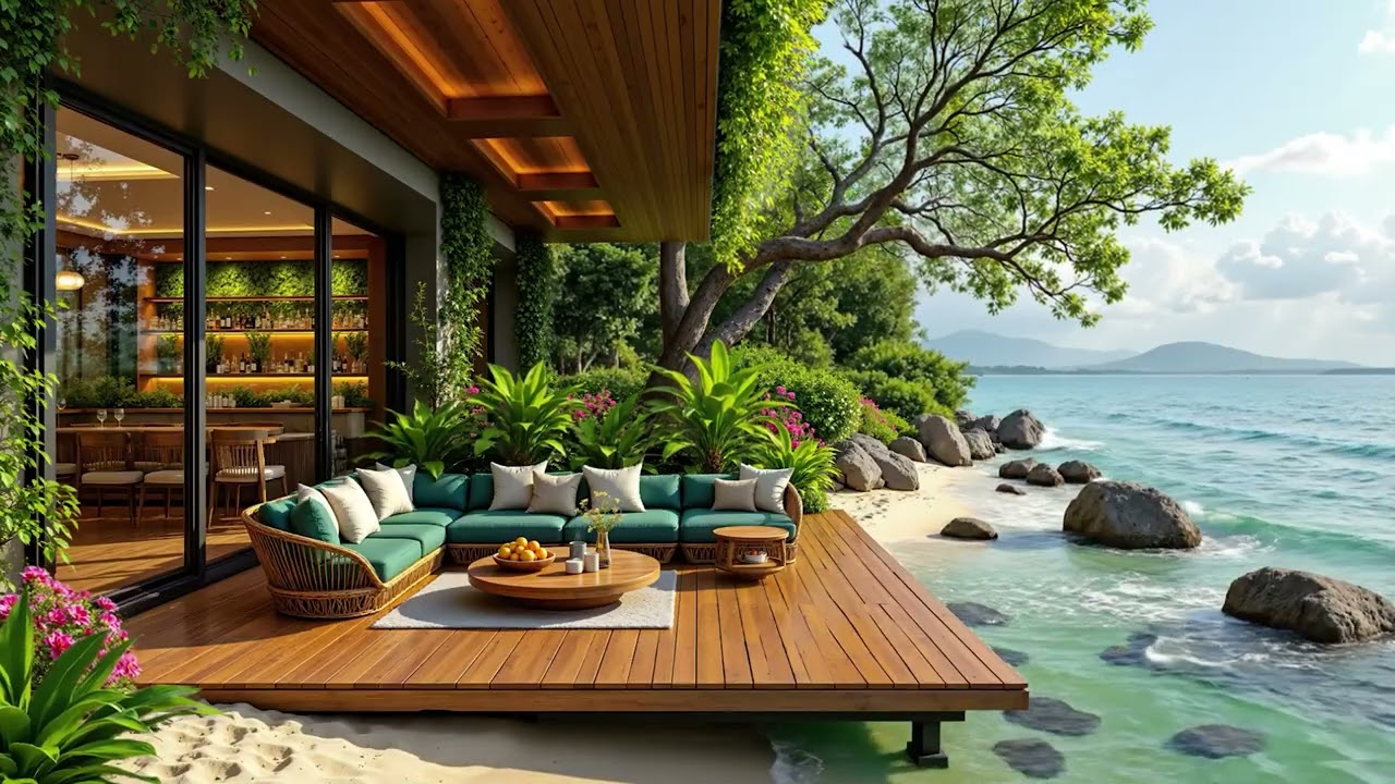 Успокаивающий Джаз Мирной Весны Для Концентрации ~ Спокойный Джаз И Океан Для Учебы И Работы