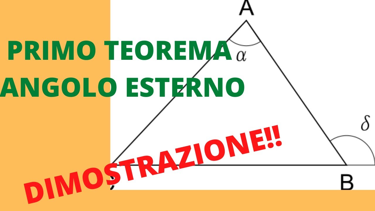 Primo Teorema Dell Economia Del Benessere Primo teorema dell' angolo esterno e sua dimostrazione - YouTube