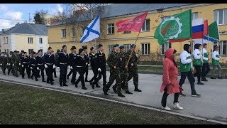 Парад победы 9 мая 2018 с участниками школ Первомайского района города Новосибирск