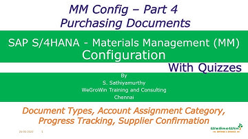 SAP MM | Configuration Part 4 – Set Up Purchasing Document Types & PO Progress in S/4HANA | 02-47