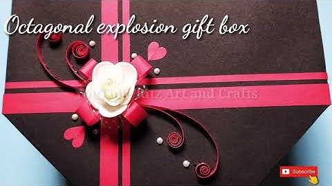 DIY octagonal explosion gift box | handmade surprise gift box