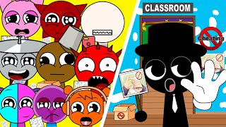 Black Does Not Allow Students To Use Cheat Sheets All Moments Compilation Incredibox Sprunki