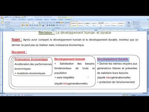 Vidéo: Différence Entre Développement Humain Et Développement économique