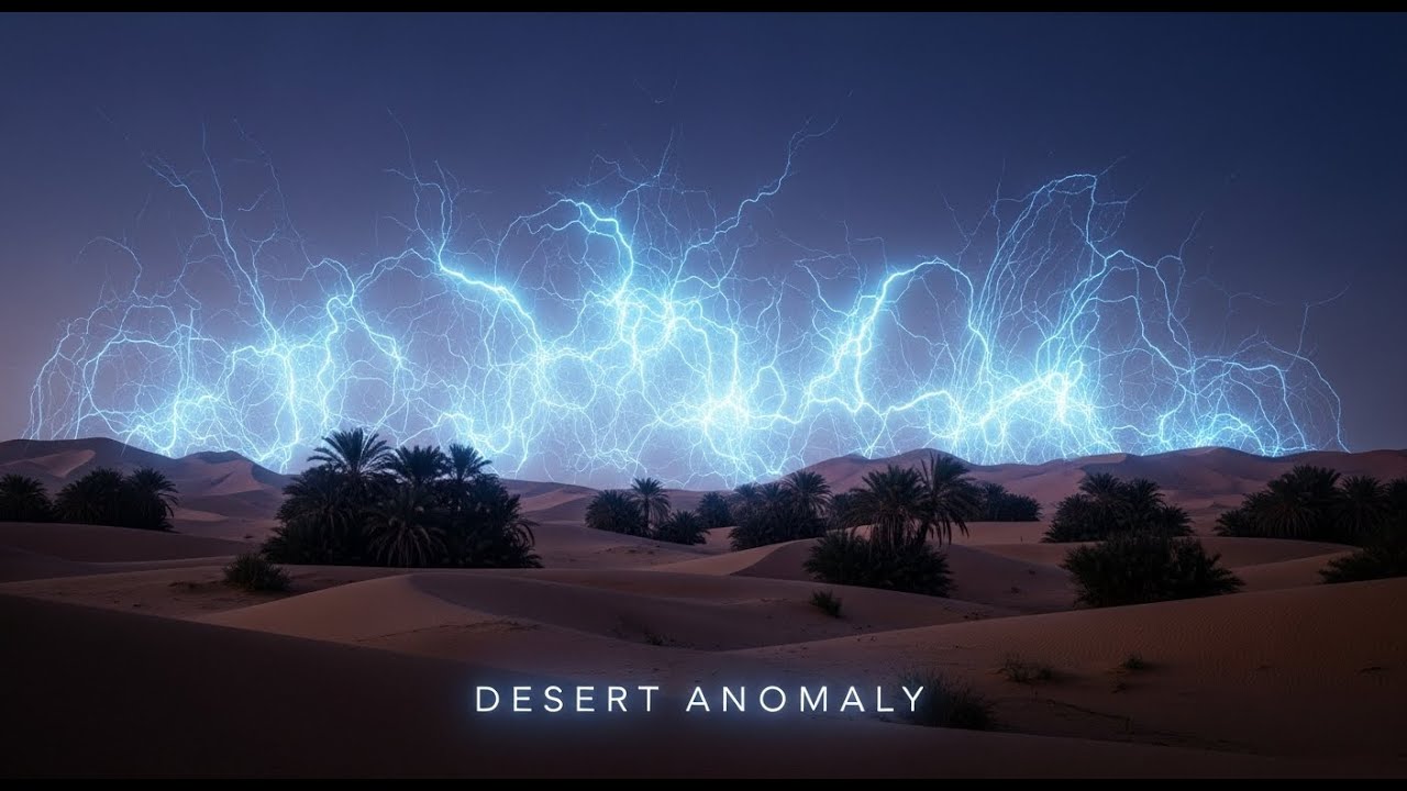 Bioluminescent Azure Heat Shimmer Phenomenon in Desert [4K Sci-Fi Nature]