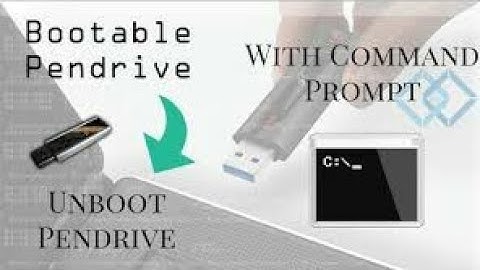 How to unboot usb bootable pendrive by cmd