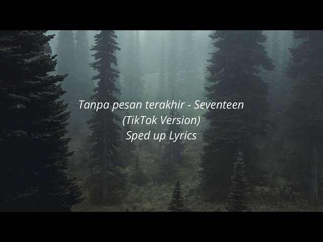 Tanpa Pesan Terakhir - Seventeen (TikTok Version) sped up Lyrics class=