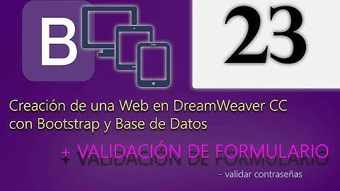 Cap 23 - Creación de una web en DreamWeaver CC con Bootstrap y Base de Datos