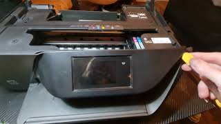 How To Get Into An Hp Officejet Pro 6960 To Change The Print Head.