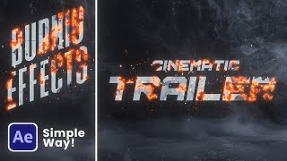 After Effects Tutorial: Fire Text Animation in After Effects (simple way!!!!) | Cinematic Title