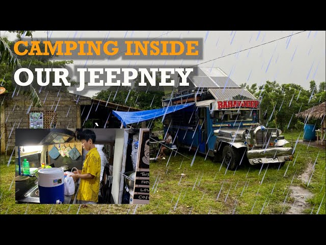 RAINY CAMPING - A DAY IN OUR JEEPNEY VANLIFE class=